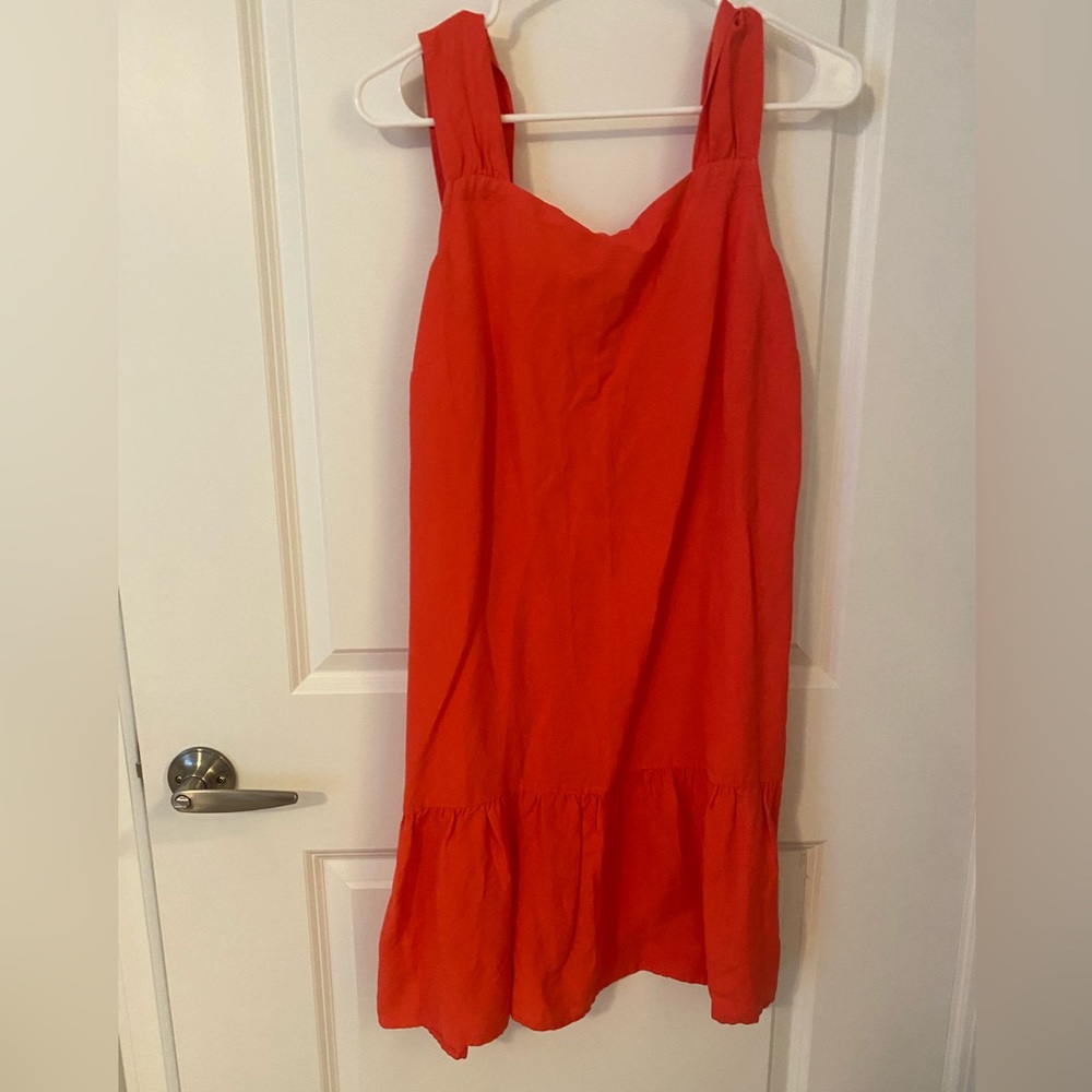 Brand New Coral Loft Linen Dress